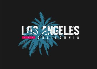 Los Angeles California Graphic T-sihrt, Vector Eps Svg Png