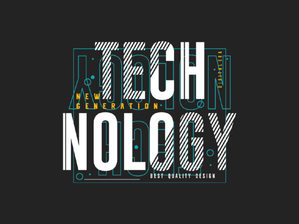 Technology new generation geometry t-shirt design