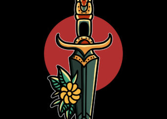 dagger tshirt design ready to use