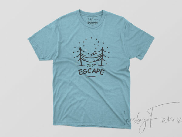 Escape camp t shirt design for sale