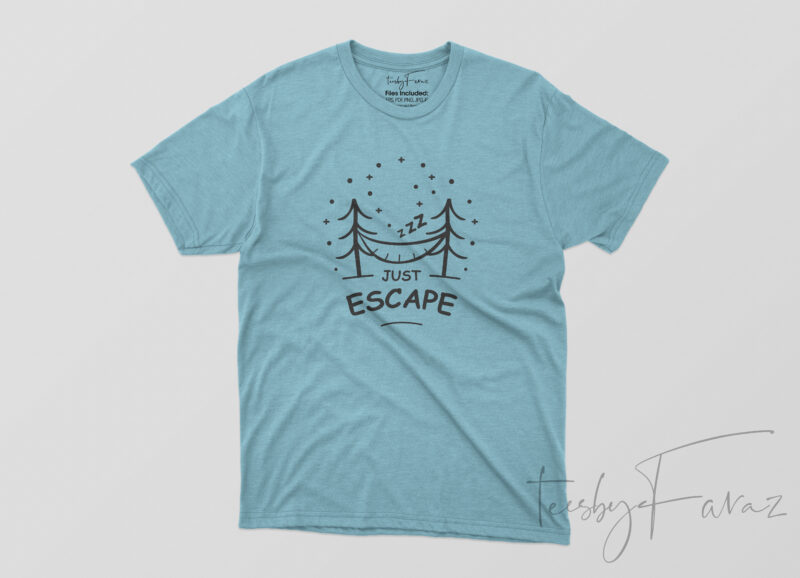 Escape Camp T shirt design for sale