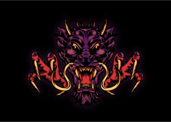 Angry Dragon t shirt vector