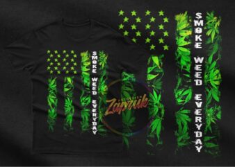 Smoke Weed Everyday Usa Flag PNG – Tshirt design for sale