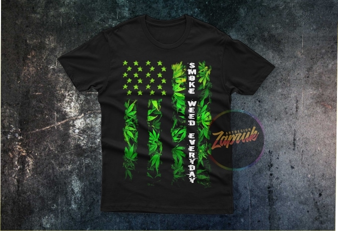 Smoke Weed Everyday Usa Flag PNG – Tshirt design for sale