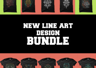 line art design bundle new edition tshirt design