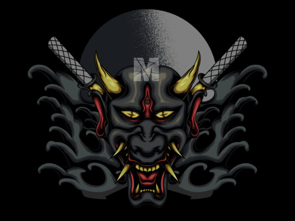 Oni mask t shirt design online