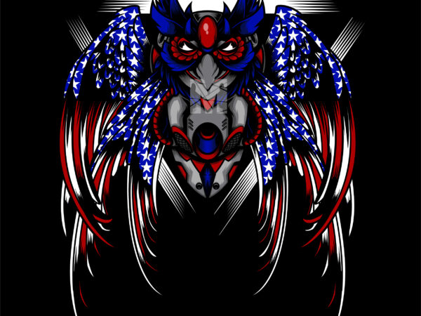 Owl american t shirt design online