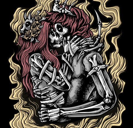 Skull lovert shirt graphic design