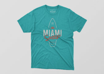 Miami Surf Tshirt Design
