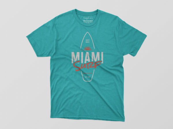 Miami surf tshirt design