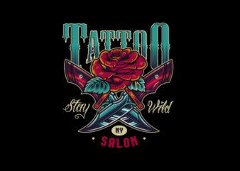 Tatto Knife 1 t shirt designs for sale