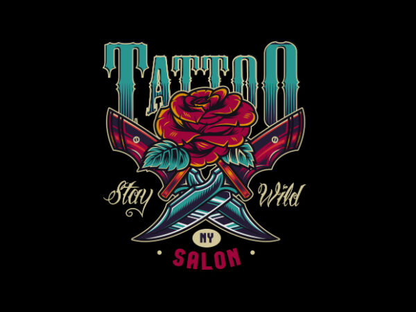 Tatto knife 1 t shirt designs for sale