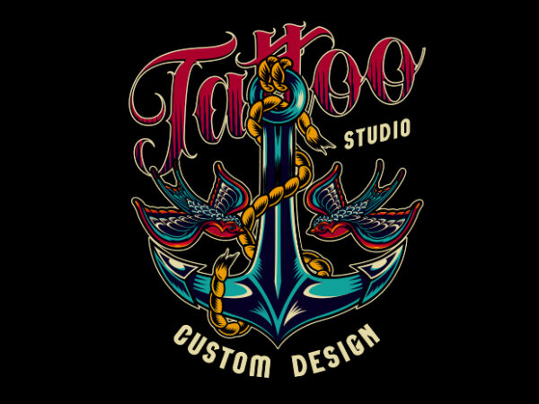 Anchor tattoo design art