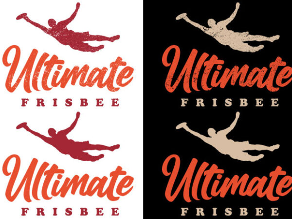 Ultimate frisbee layout logo t shirt vector graphic