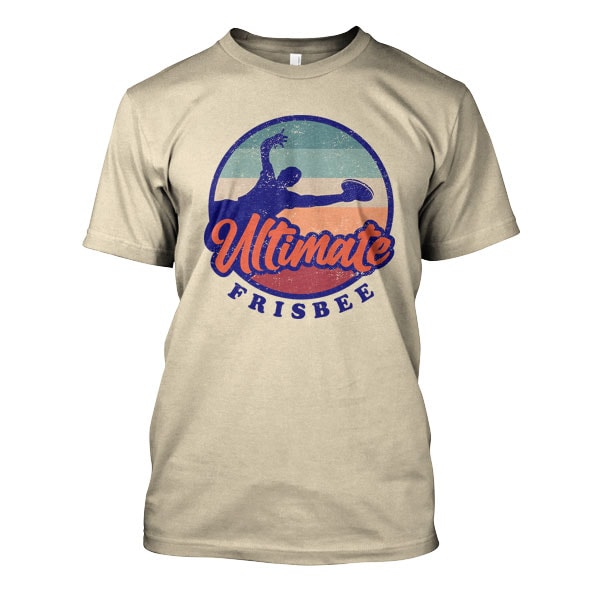 Ultimate Frisbee Layout Logo Vintage Sunset