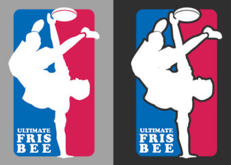 Ultimate Frisbee NBA Logo Vertical