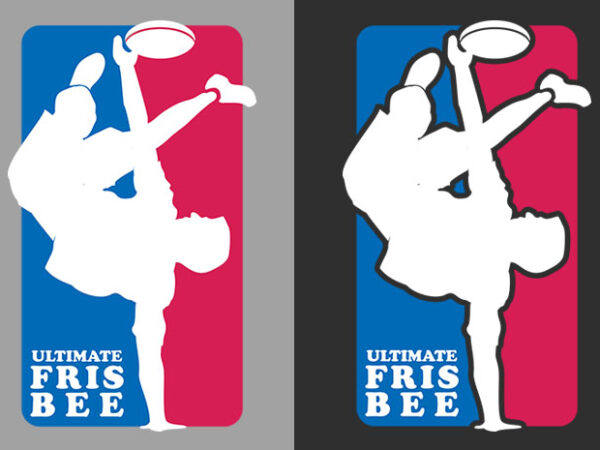 Ultimate frisbee nba logo vertical t shirt vector graphic