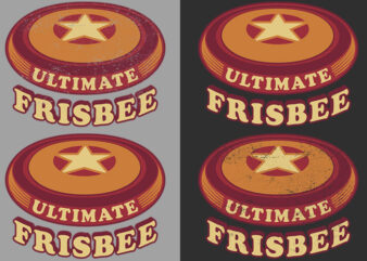 Ultimate Frisbee Disc t shirt vector graphic