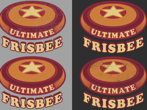 Ultimate frisbee disc t shirt vector graphic
