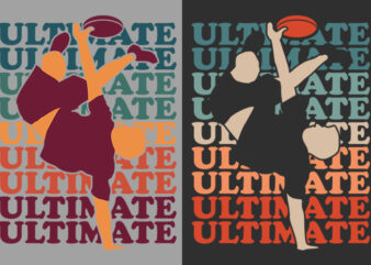Ultimate Frisbee Text Pattern t shirt vector graphic