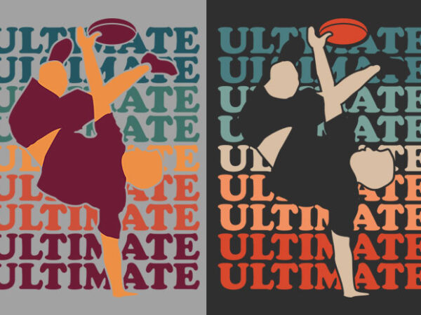Ultimate frisbee text pattern t shirt vector graphic