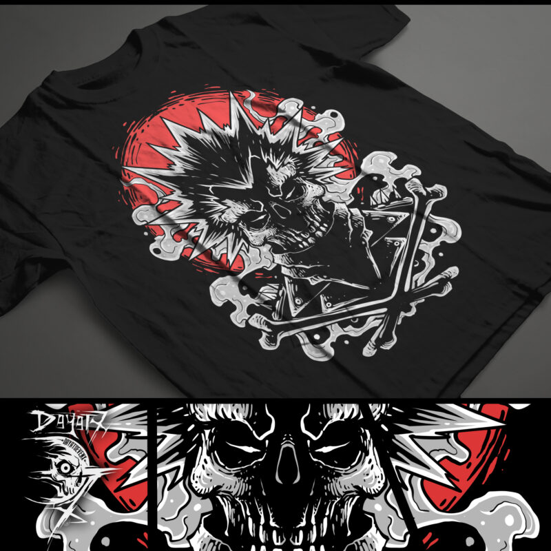 punk rock graphic t-shirt design