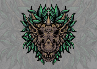 Dragon skull t-shirt design