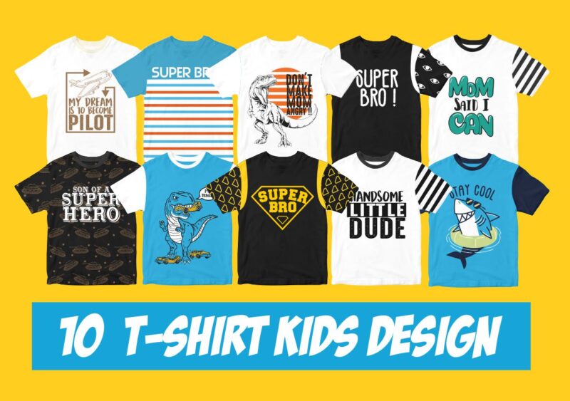 Bundles 10 T-shirt kids Design - Buy t-shirt designs