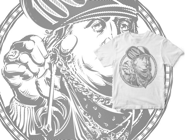 Circle engraving benjamin franklin retro hype design tshirt png Circle engraving benjamin franklin retro hype design tshirt png
