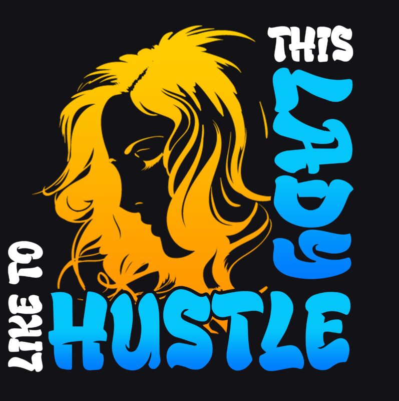 12 hustle bundle tshirt design completed with PSD File editable text