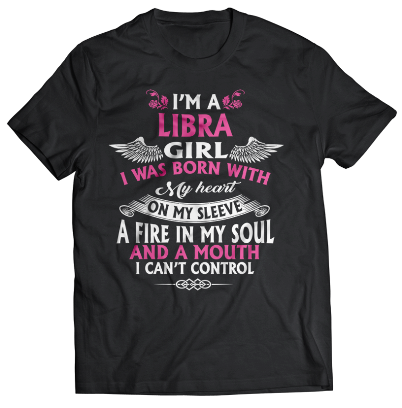 12 birthday Zodiac girl are born tshirt design bundle january february march apryl may june july august september october november december PSD File editable text #9