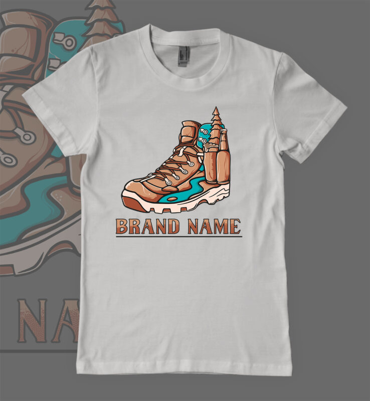 Adventure shoes T-shirt Design
