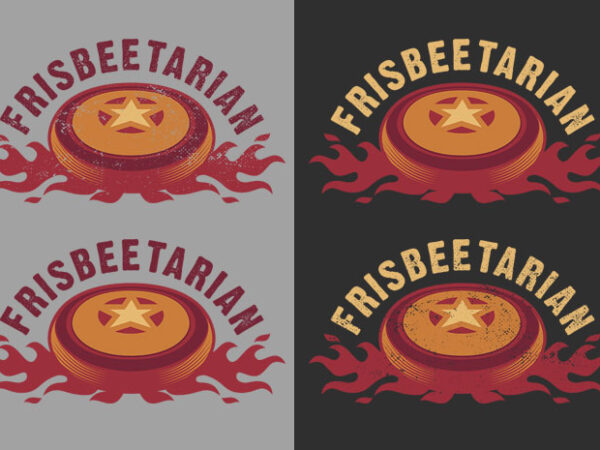 Frisbeetarian t shirt graphic design