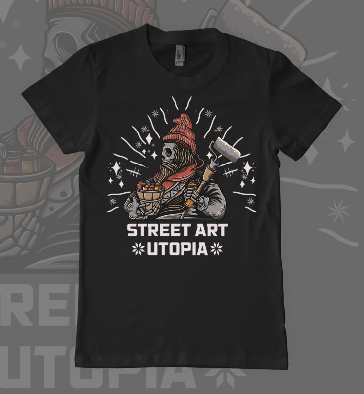 Street art battle T-shirt design