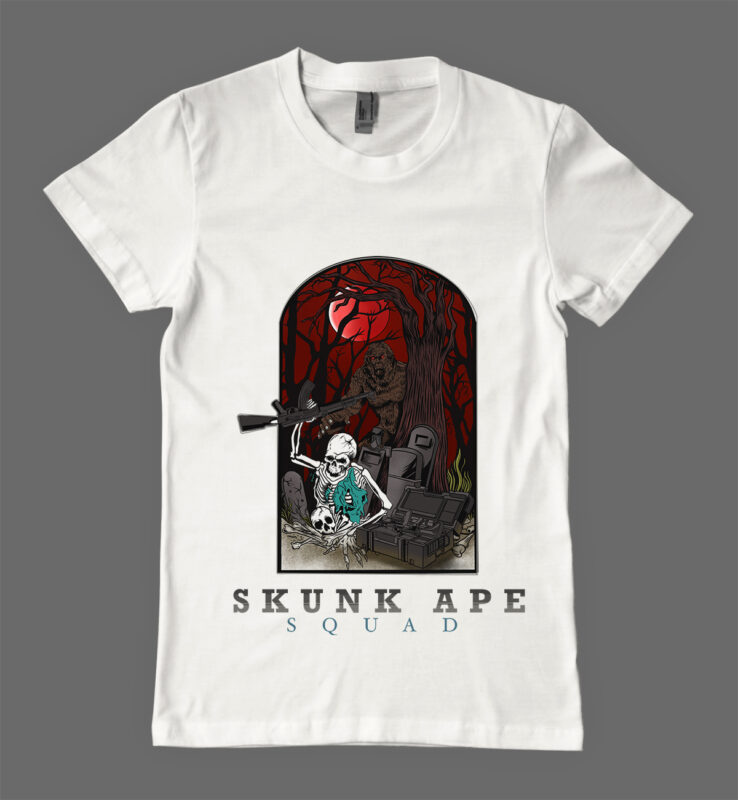 Skull on ak 47 Tshirt design