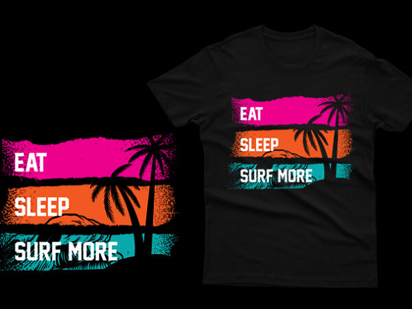 Eat sleep surf more vector clipart