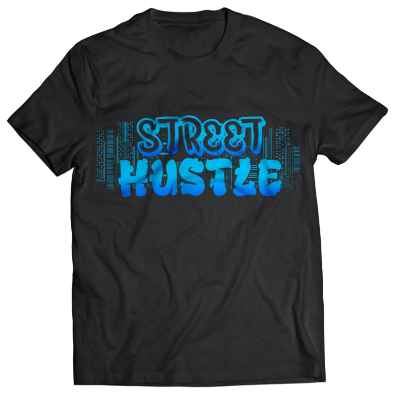 12 hustle bundle tshirt design completed with PSD File editable text