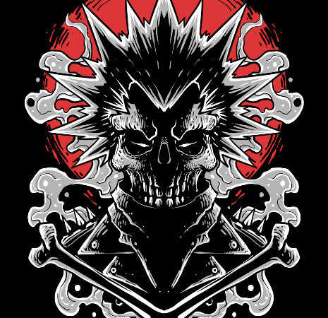 Punk rock graphic t-shirt design