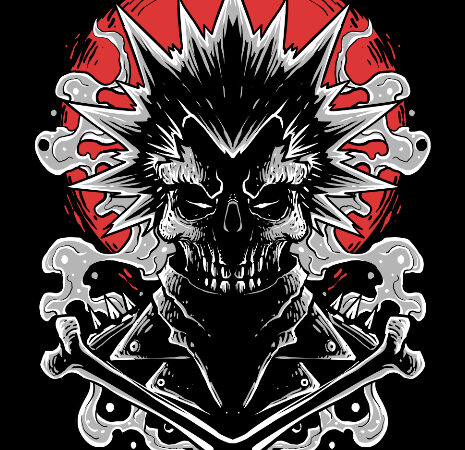 Punk rock graphic t-shirt design