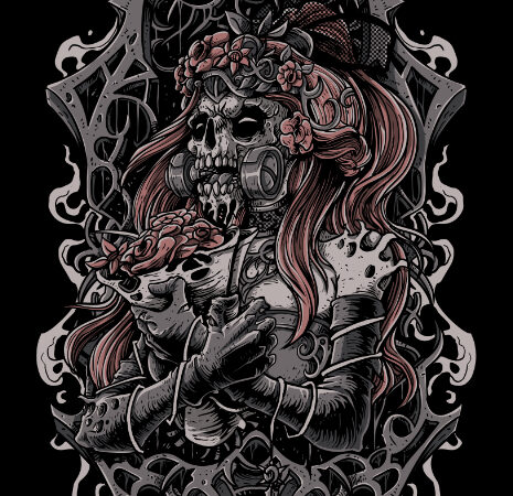 Cursed bride t-shirt design