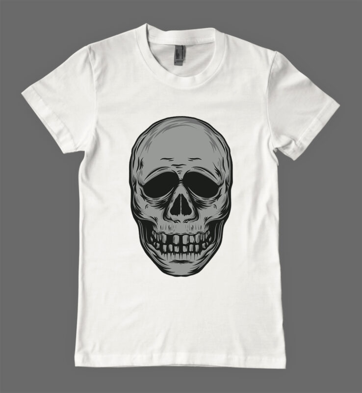 Skull artistic t-shirt design