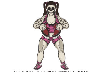 Fitness skull T-shirt design