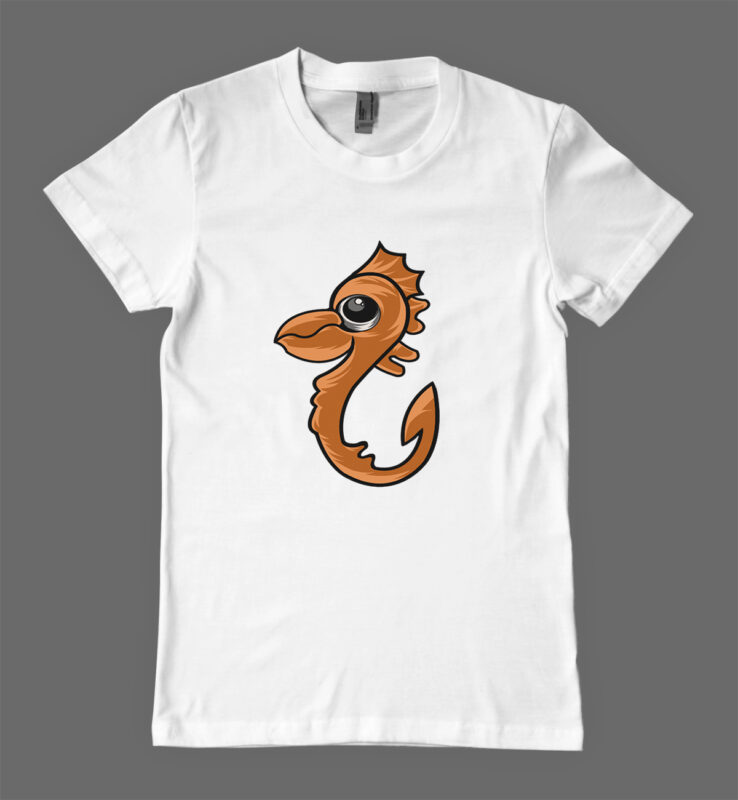 Seahorses Fishing t-shirt design