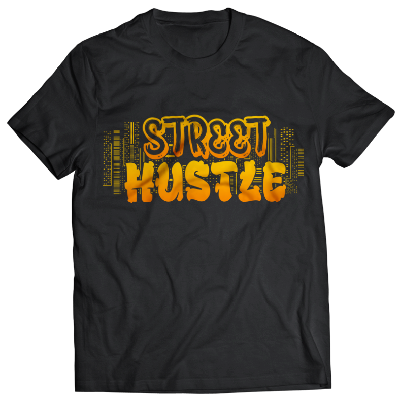 t-shirt vector 12 hustle bundle tshirt design completed with PSD File editable text update