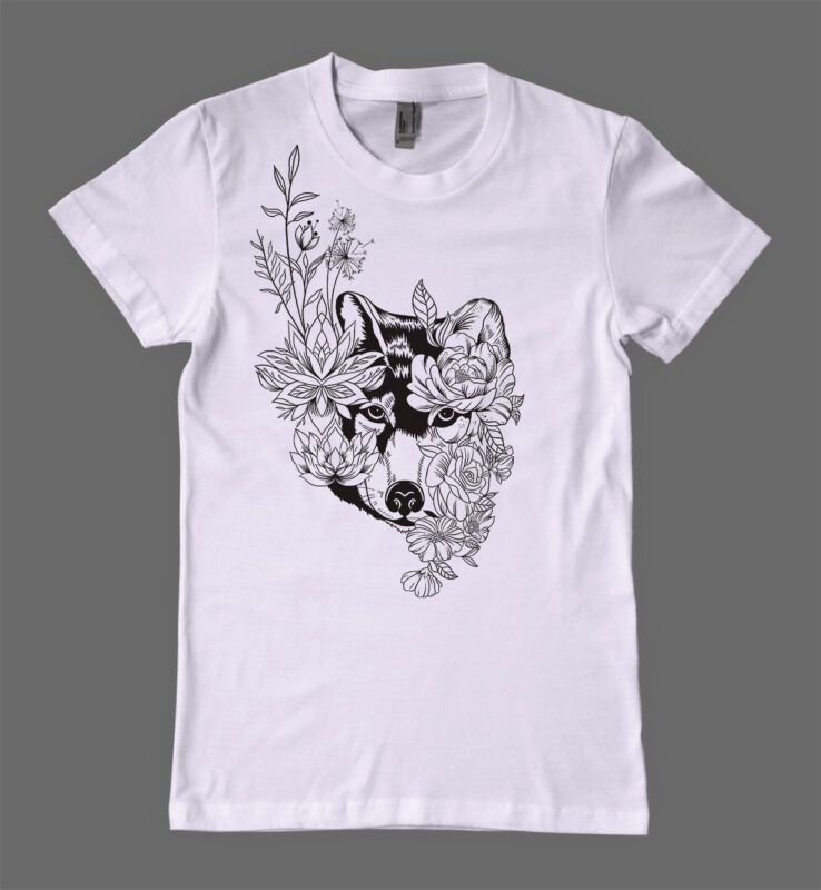 Wolf Mandala t-shirt design