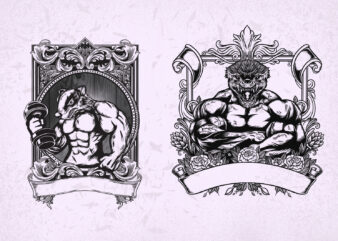 Strong Honey Bear (2 version) Tshirt design