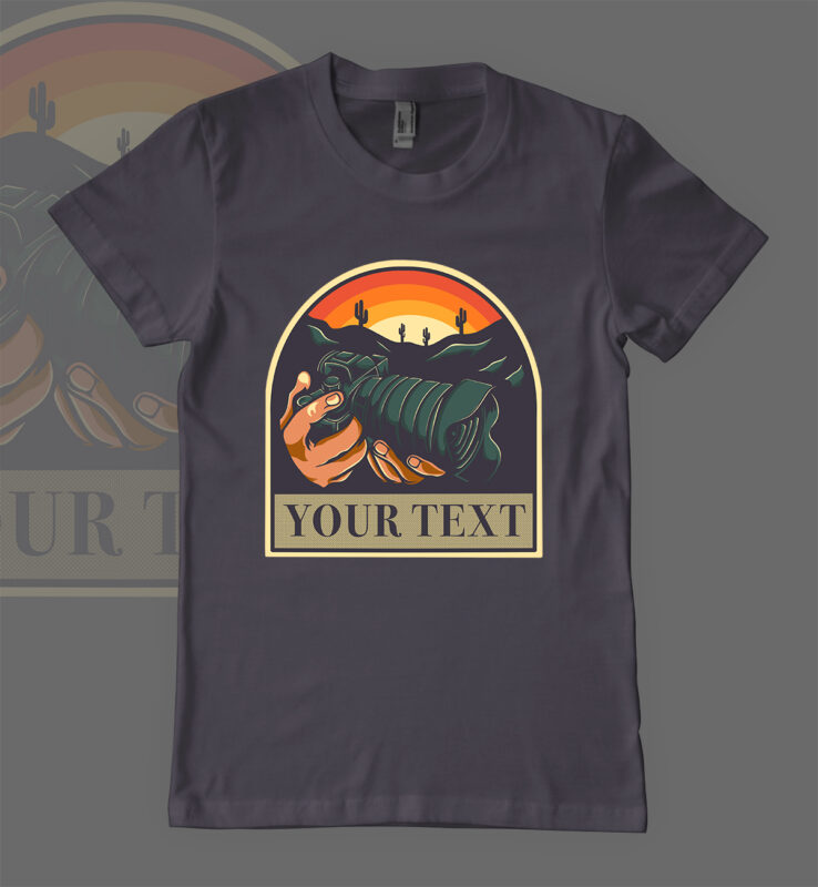 Camera Roll On Mountain T-shirt Design