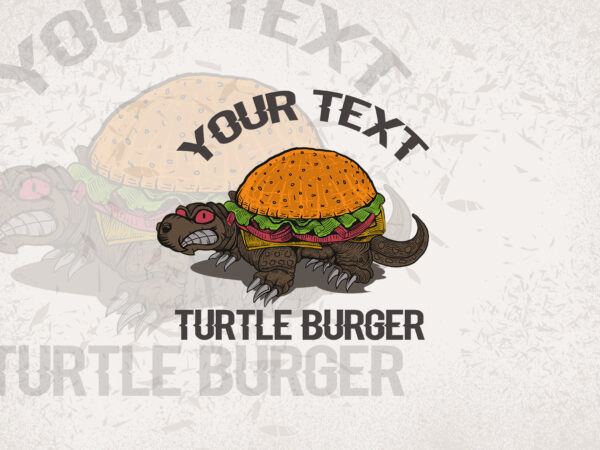 Burgers turle t-shirt design