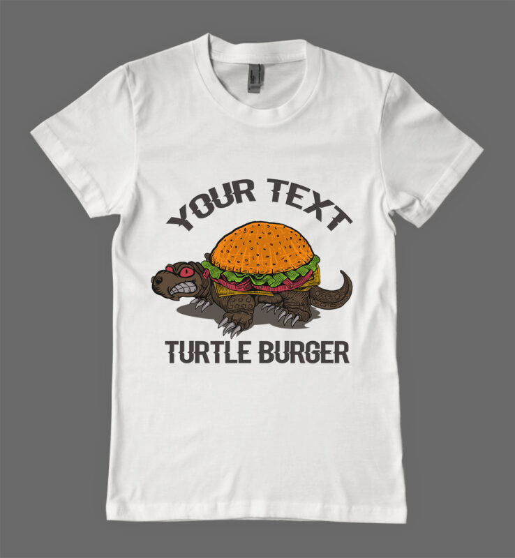 Burgers Turle T-shirt Design