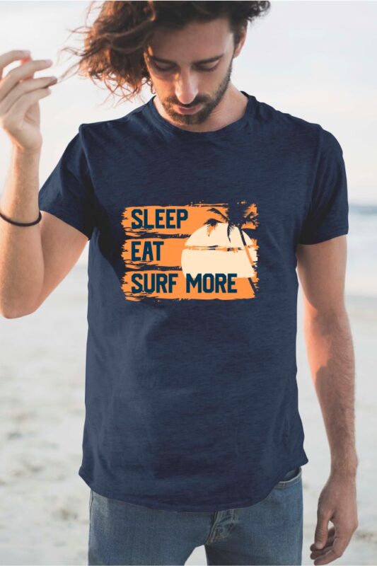 60 Surf Tropical Paradise T-shirt Design Bundle. Surfing Beach and Travel Tee Shirt Pack. California, Los Angeles, Miami, Florida, Hawaii Surf Rider Club. Eps Svg Png